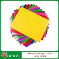 Qingyi personnalisé bricolage 22 couleurs a4 pu feuilles de transfert de chaleur pour le vêtement